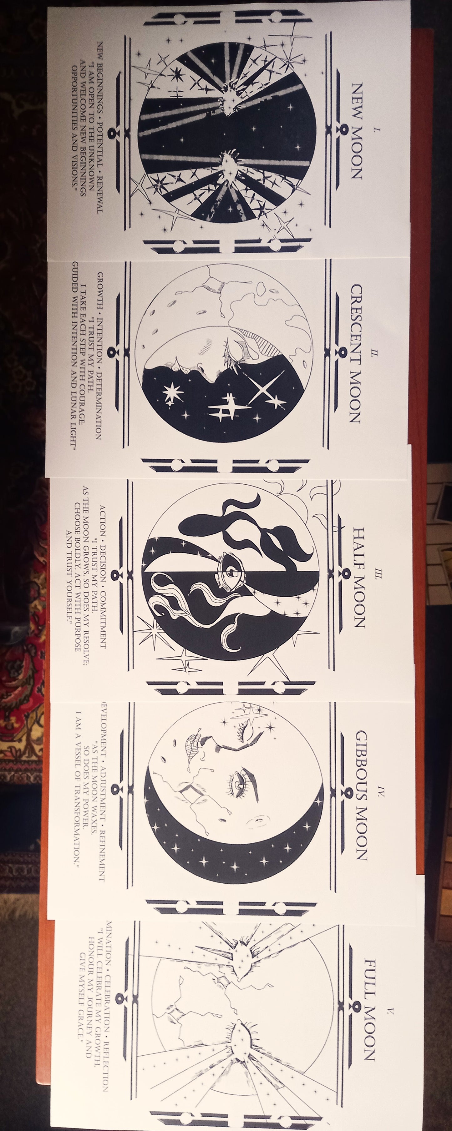 Handmade Art: Crescent Moon Print