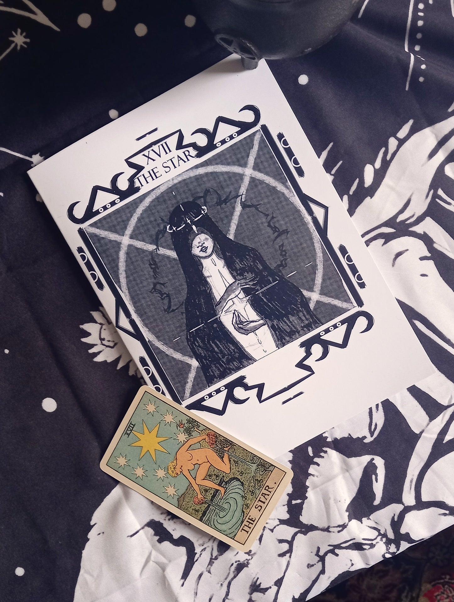 Handmade Tarot-Inspired Card (The Star)