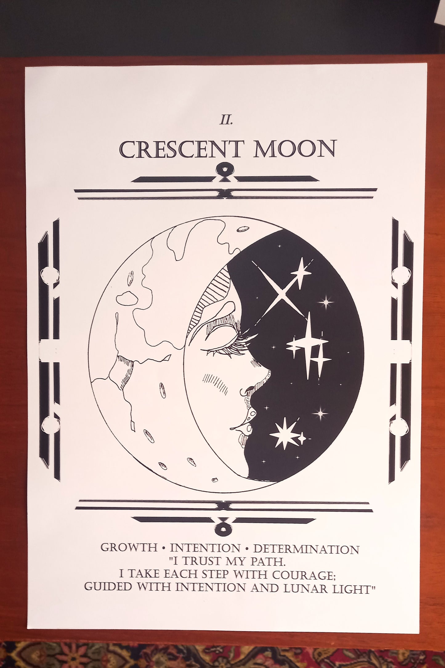 Handmade Art: Crescent Moon Print