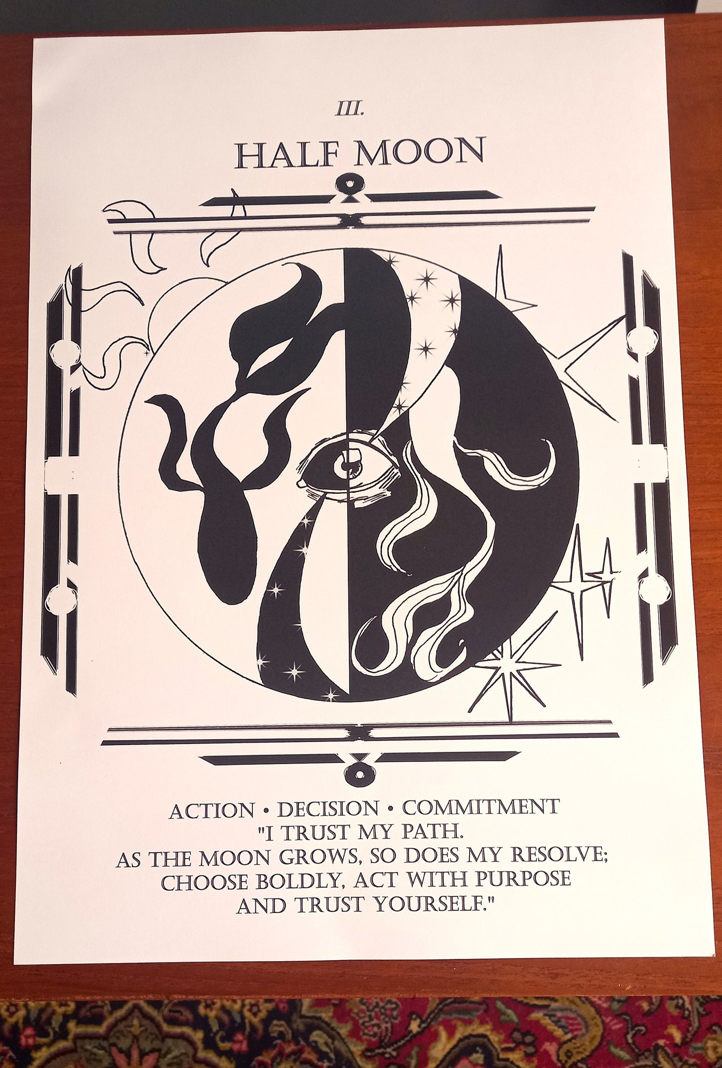 Handmade Art: Half Moon Print